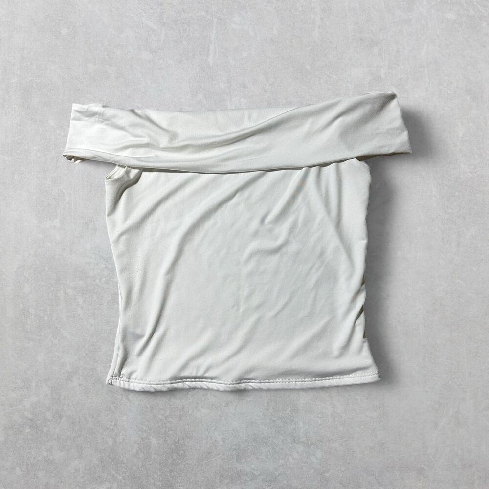Gaze Women's Small White Off-The-Shoulder Cropped Blouse